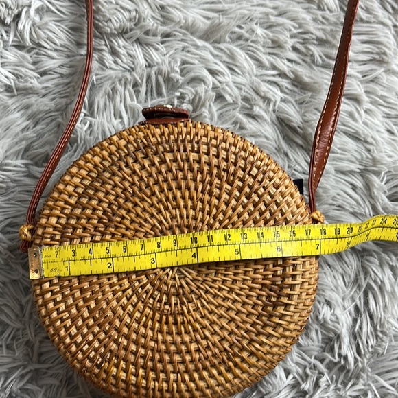 summer & rose Bags Summer And Rose Rattan Round Crossbody Bag